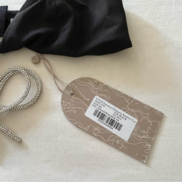 Meshki Sweeney Diamante Bralette Top in Black - Picture 16 of 16